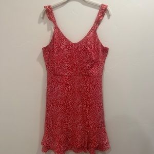 Red Patterned Mini Dress